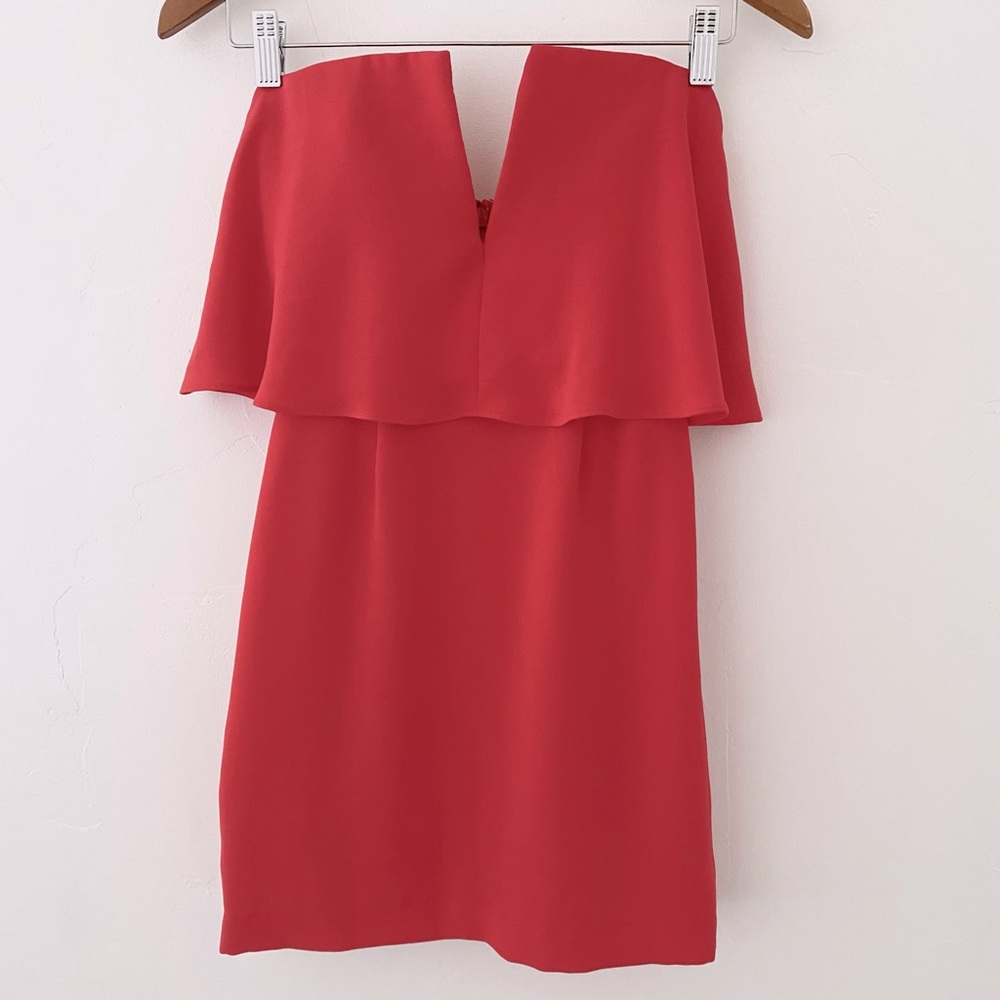 Red Strapless Mini Dress
